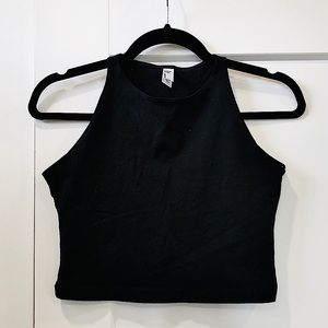 American Apparel Black Crop Top Sz L (fit Medium)